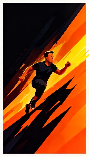 Bold graphic poster style frame from a PlotClip short