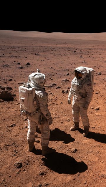 Planetary surface style frame from a PlotClip short